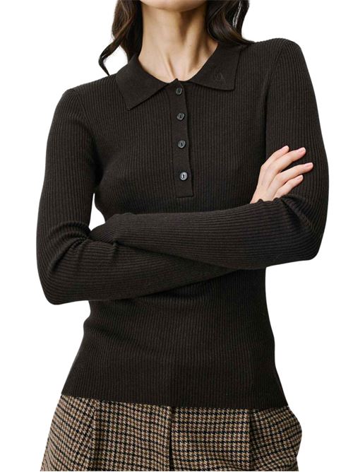 Polo in filo a costine Grace & Mila | FW2617015CHOC